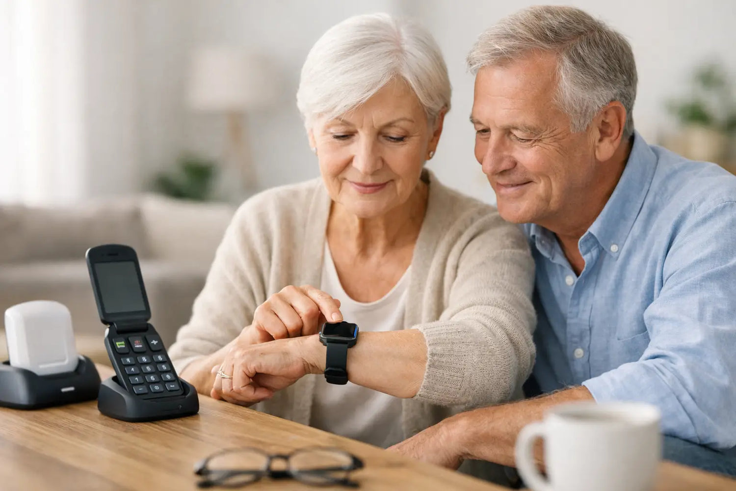 Keuzehulp seniorenhorloge met eenvoudige bediening