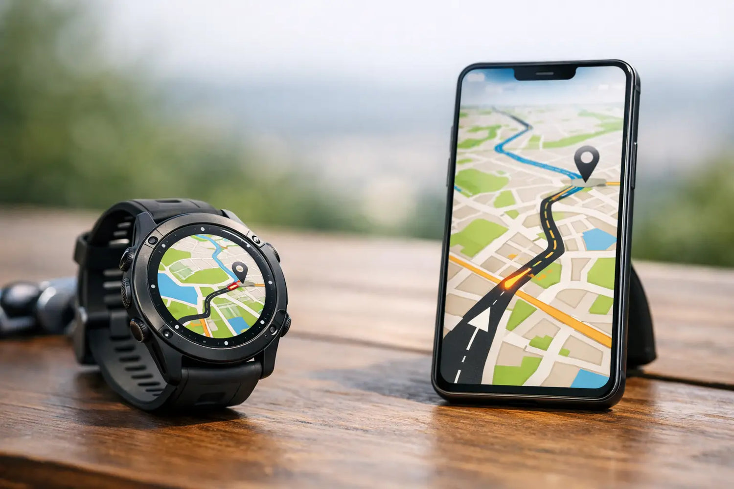 GPS horloge of mobiele telefoon?