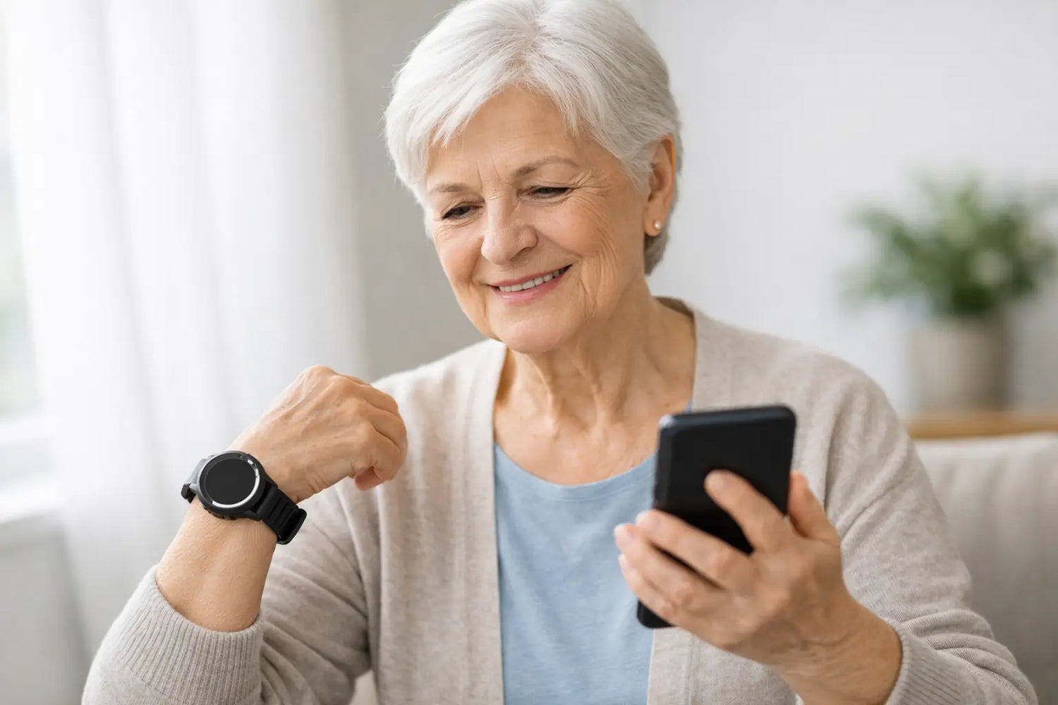 Seniorenhorloge of smartphone voor bereikbaarheid?