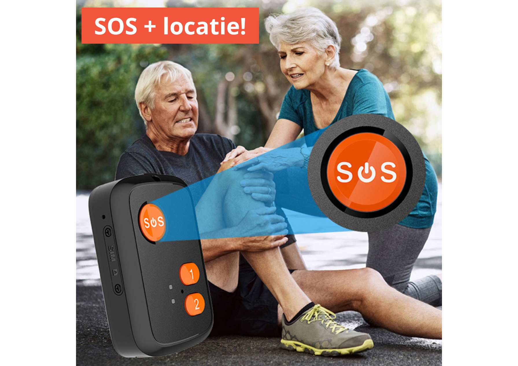 WatchToCare WTC24 GPS Alarmknop - Deze maand inclusief Gratis draadloos laadstation t.w.v. € 19,95 - op=op