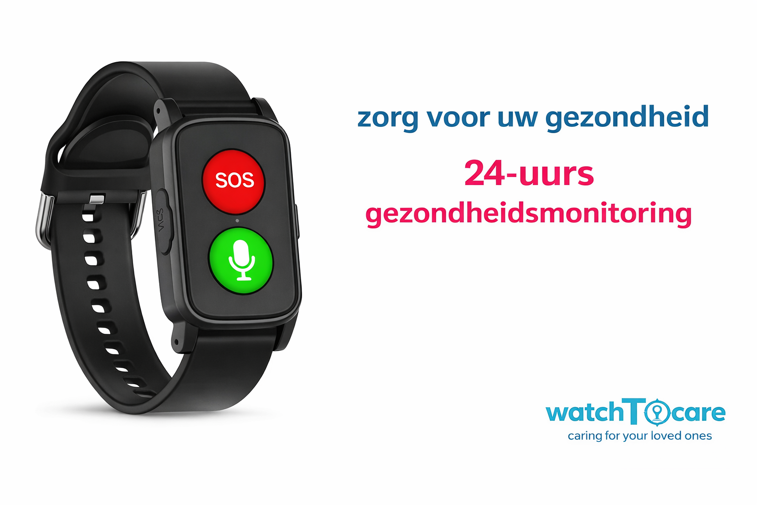 WatchToCare Lifeline, werkt overal, inclusief valdetectie. (Deze maand inclusief extra draadloos oplaadstation)