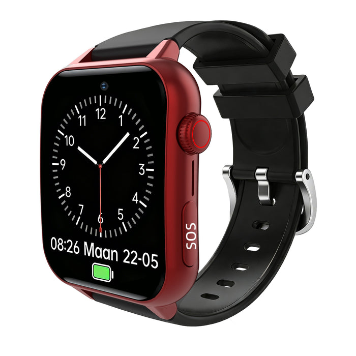WatchToCare Pulse, met valdetectie, GPS-dwaalbeveiliging en een kristalhelder scherm met grote letters.