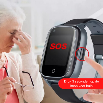 GPS Horloge Senioren WTC45 - Deze maand inclusief GRATIS laadstation én GRATIS screenprotector samen t.w.v. €39,90