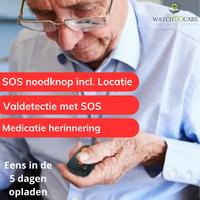 WatchToCare Gold 2 GPS Alarmknop - deze maand inclusief Gratis draadloos laadstation t.w.v. € 19,95 - op=op