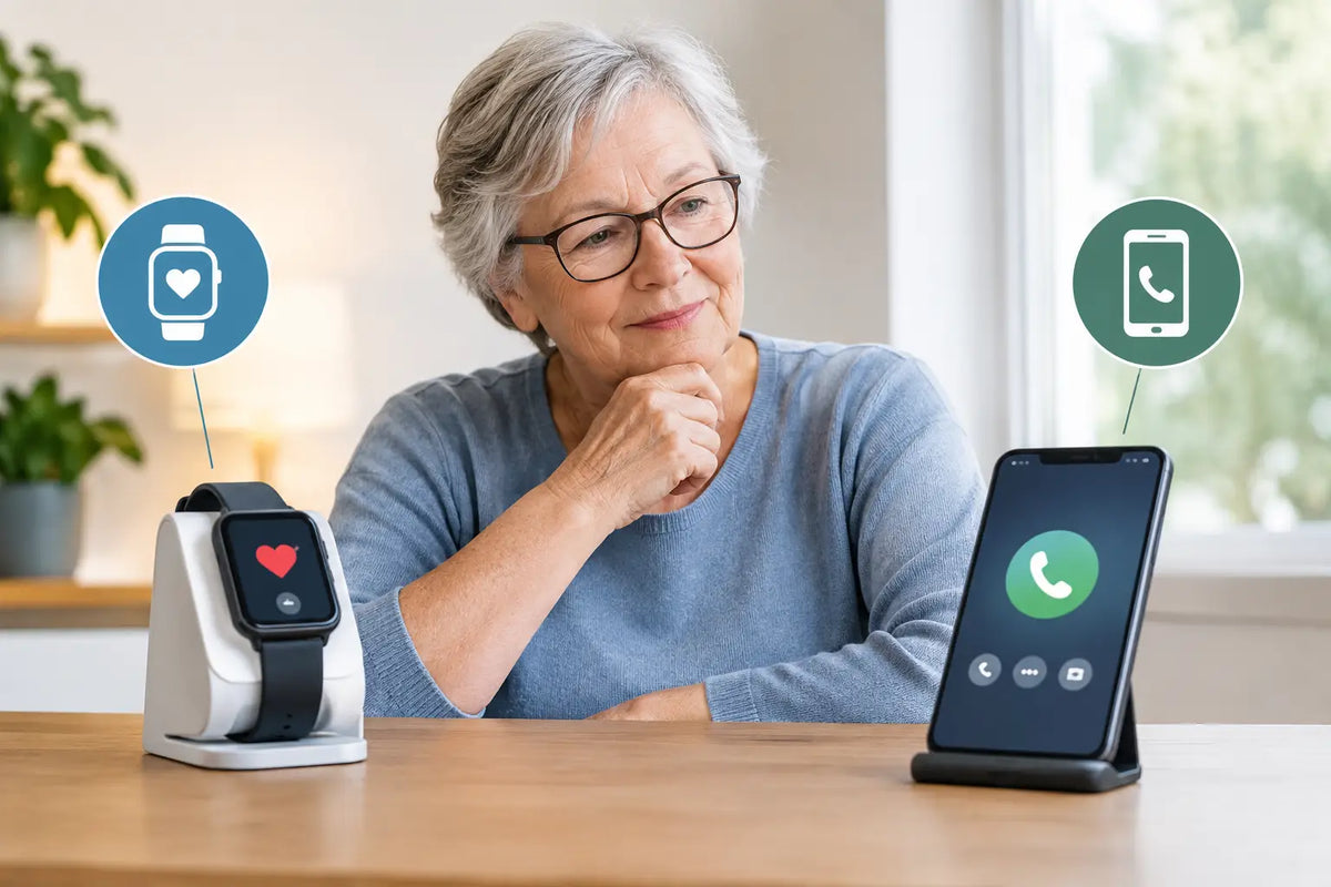 Seniorenhorloge versus zorgtelefoon vergelijken