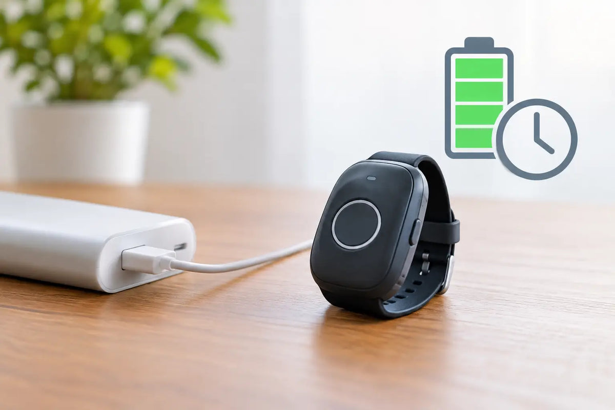 Batterijduur van gps alarmknop verlengen
