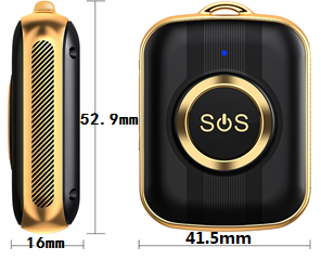 WatchToCare Gold GPS Alarmknop - deze maand inclusief Gratis draadloos laadstation t.w.v. € 19,95 - op=op
