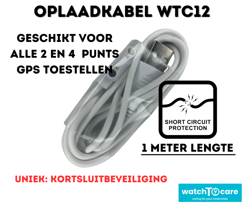 Magnetische Oplaadkabel met Kortsluitbeveiliging - 1 Meter