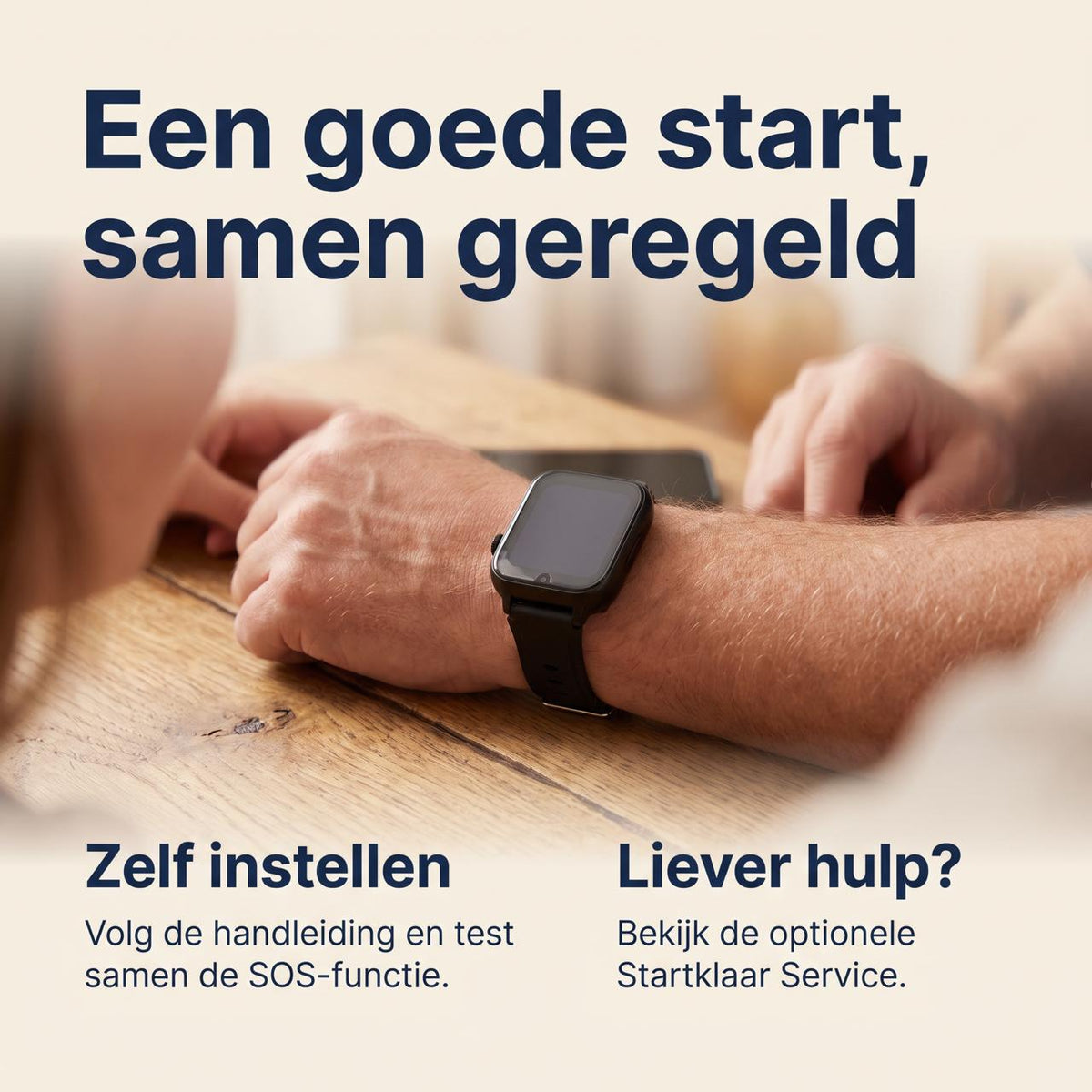 WatchToCare Pulse, met valdetectie, GPS-dwaalbeveiliging en een kristalhelder scherm met grote letters - 4G
