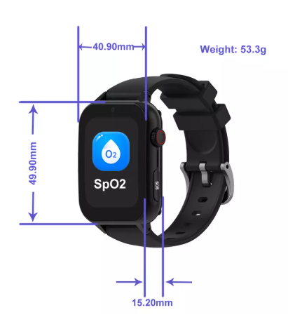 WatchToCare Pulse, met valdetectie, GPS-dwaalbeveiliging en een kristalhelder scherm met grote letters.